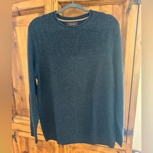 Tasso Elba Men's Navy Crewneck Sweater 30% Wool 10% Alpaca Large